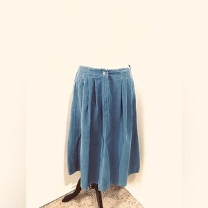 Vintage KORET Cornflower Blue Midi Skirt - Classic A-Line Skirt  Med/LG